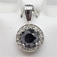 118-JT52 $1600 14K Black Diamond Pendant