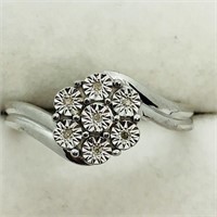 130-JT66 $200 S/Sil 7 Diamond Ring