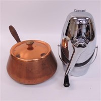 Copper Pot, Haeger Plate, & Rival Ice-O-Matic
