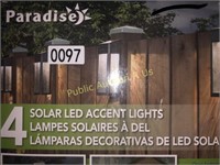 PARADISE 4 SOLAR LED ACCENT LIGHTS ATTENTION