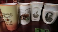 4 Vintage Masonic Collectible Milk type Cups