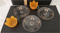 5 Vintage Masonic Collectibles-3-6" Plates, 2Glass