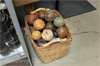 Decorative Basket with Decorative Balls
