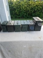 AMMO BOXES, LOT OF (6)