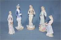 5 Porcelain Statues