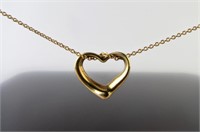 Elsa Peretti 18K Gold Tiffany Heart Necklace