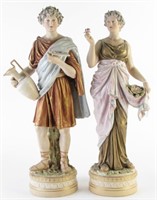 Two Royal Dux Porcelain Figures