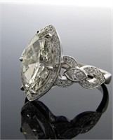 18K White Gold 2.33ct Marquis Diamond Ring