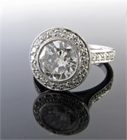 Platinum Diamond Ring, 2CT