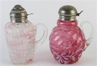 Two Victorian Glass Syrups