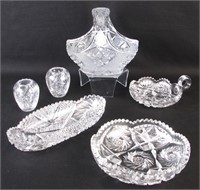 Group of Cut and Etched Glass