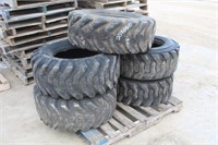 (5) Assorted Skid Steer Tires, 14-17.5 - 18