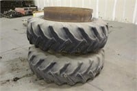 (2) Goodyear 18.4-38 Clamp on Duals w/Clamps