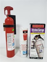 Trio of fire extinguishers