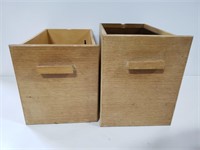 Pair of salvaged sewing drawers