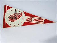 Vintage Red Wings pennant clock