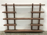 Rustic wood wall display shelf