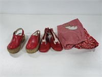 Vintage baby shoes and clothing