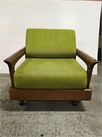 Mid century modern green arm chair