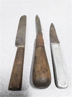 Trio of antique knives