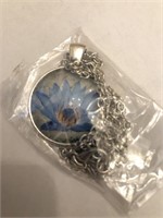 WICCA Blue Flower Necklace