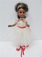 Ballet doll, white dress, red shoes