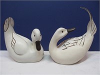 White painted ducks