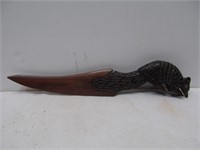 Carved wooden letter opener