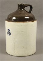 Vintage 5 Gallon Stoneware Jug with Handle