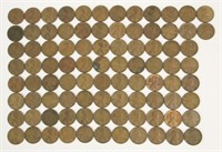 90 U.S. Lincoln Wheat 1 Cent Pennies
