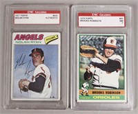 Nolan Ryan & Brooks Robinson Graded Baseball Cards