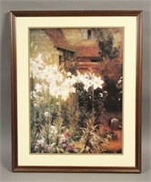 Framed Print of A Cottage Garden by Walter Osborne