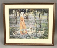 The Goose Girl Framed Print by William Leech
