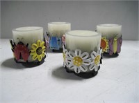 Candles with Spring Style Holders New