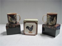 Rooster Coffee Cups & Coasters