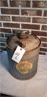 J & L Steel Vintage 5 Gallon Gas Can