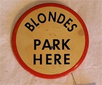 Blondes Park Here Button