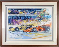 Wayland Moore Serigraph, Foyt and Rutherford