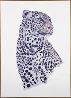 Jacquie Marie Vaux, "Leopard", Framed Lithograph