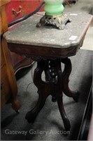 Eastlake Victorian Marble Top Stand: