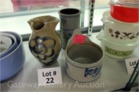 Case 1: (3) Pieces of Stoneware-