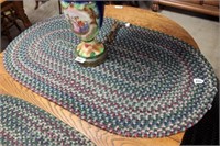 (2) Oval Braided Rugs: