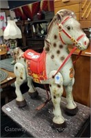 Vintage Metal Push Toy Rocking Horse: