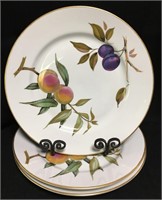 3 Royal Worcester Porcelain Plates, Evesham