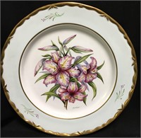 Boehm Bone Porcelain Plate, Lily