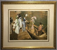 Framed Victorian Scene Print