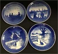 Set Of 4 Royal Copenhagen Denmark Plates