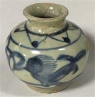 Blue Decorated Miniature Vase