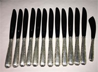 12 Towle Sterling Silver Knives, 1 Butter Knife