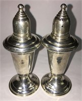 Pair Of Empire Sterling Silver Shakers